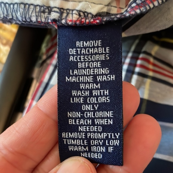 Chaps blue plaid mid thigh skirt sz 12 - Picture 3 of 7